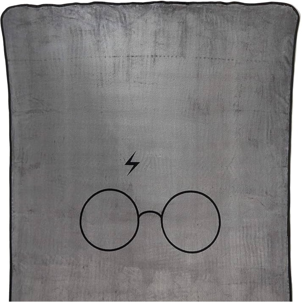 Gray Wizard Glasses Throw Blanket